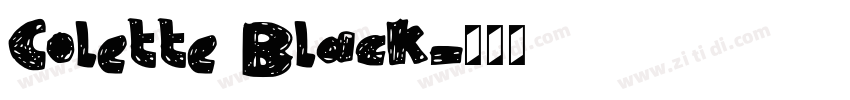 Colette Black字体转换 Colette Black字体转换